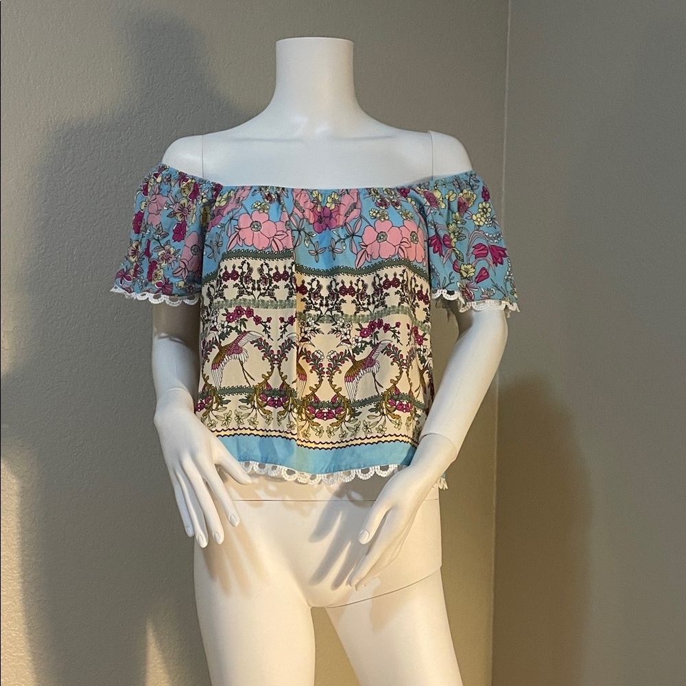 Boho cropped top with Spell and the Gypsy vibes.